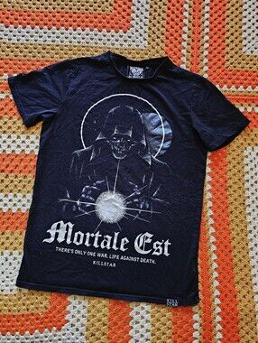 Killstar Womens XL Mortale Est Graphic Tee XL Black Gothic Occult Graphic Shirt